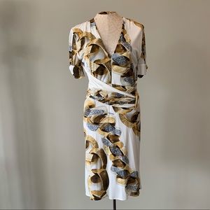 Robert Cavalli White Short Sleeve Dress